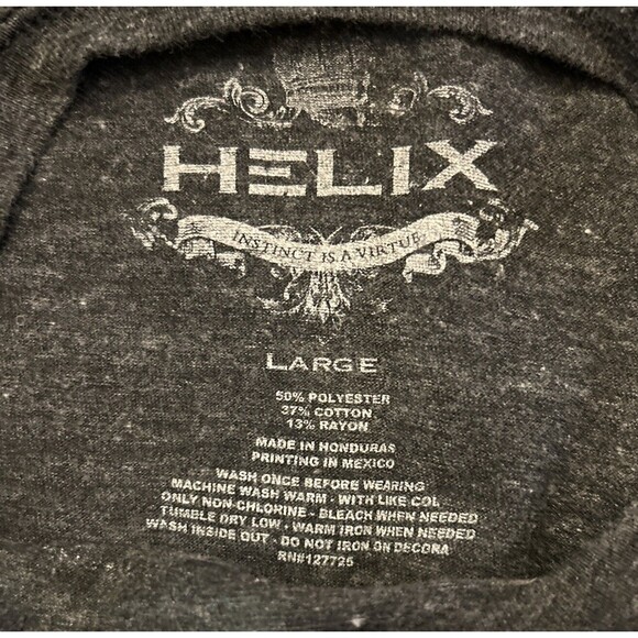 Live To Ride 1977 Size L Men’s Motorcycle Skeleton Biker Helix T-Shirt Vintage - Picture 5 of 5